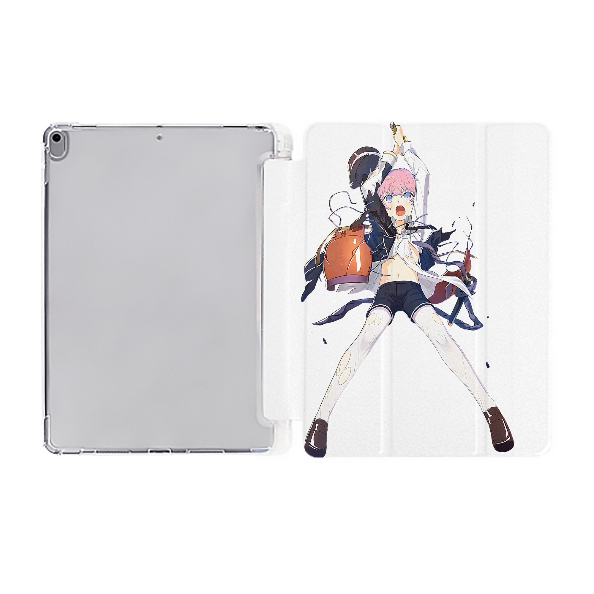 （画像用） 刀剣乱舞 Touken Ranbu IPad ケース ペン収納付き 三つ折りスタンド PUレザー×シリコン 対応機種9.5/10.5/10.9インチ